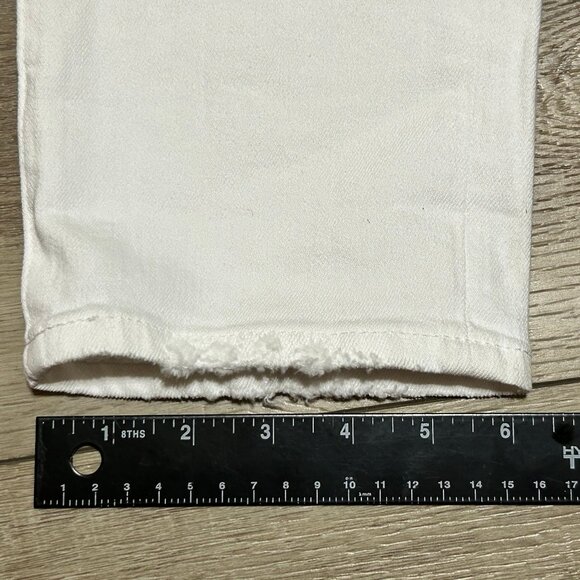 NWT Adriano Goldschmied Ex-Boyfriend Slouchy Slim Jeans Size 27 White Distressed - Picture 12 of 16